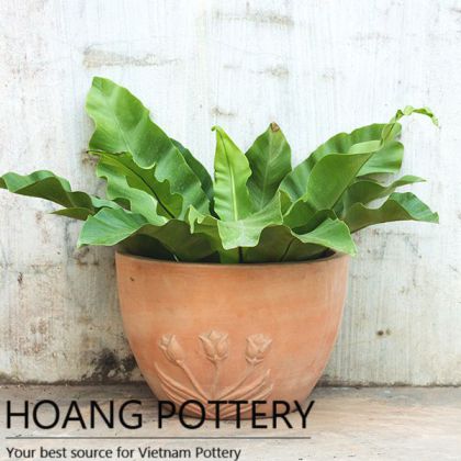 Cheap Red Clay Garden Decor Flower Pot (HPTC020)