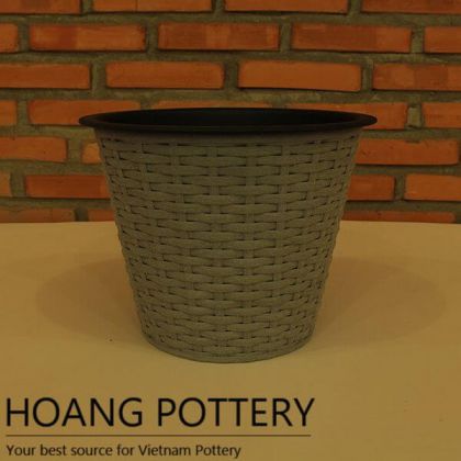 Quality Round Wicker Flower Pot (HPW019)