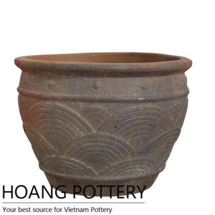 Antique Design Sandblasted Flower Pot (HPSB008)