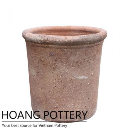 Antique Round Style Old Stone Flower Pot Decor (HPSB006)