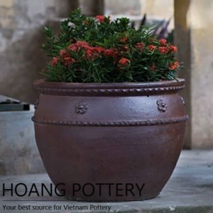 Beautiful Design Black Clay Pot indoor and outdoor Decor (HPHP012)