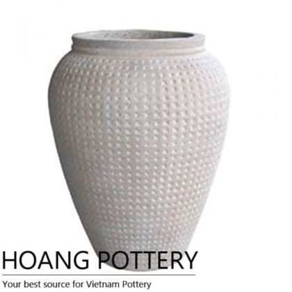 Big Size Ceramic Oldstone Flower Jar (HPSB094)