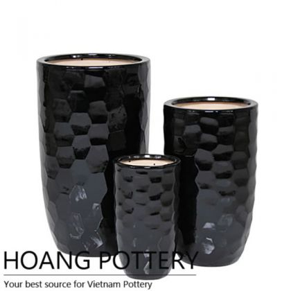 Contemporary Black Tall Planter Indoor (HPIP020)