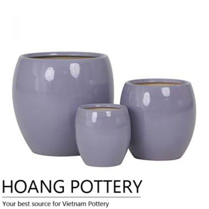 Egg Purple Pottery Bonsai Planter (HPIP012)