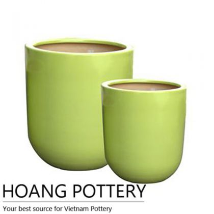 Hose Green Pottery Bonsai Pot (HPIP011)