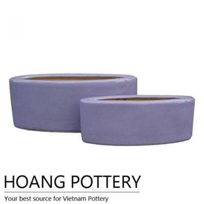 Low ceramic Flower Pot Indoor (HPIP031)