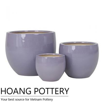 Purple Egg Ceramic Bonsai Pot (HPIP015)