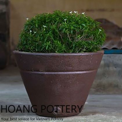 Quality Black Clay Pot Outdoor (HPHP002)
