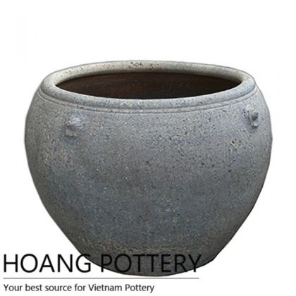 Quality Ceramic Sandblasted Flower Pot outdoor (HPSB080)