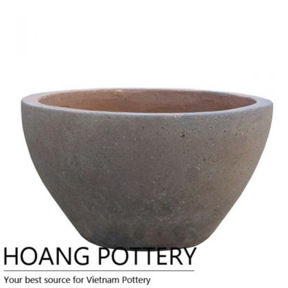 Round Sandblasted Flower Pot (HPSB020)