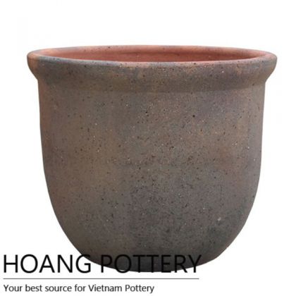 Simple Round bowl Old Stone Flower Pot (HPSB007)