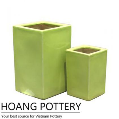 Tube Glazed Vietnam Ceramic Bonsai Pots (HPIP045)