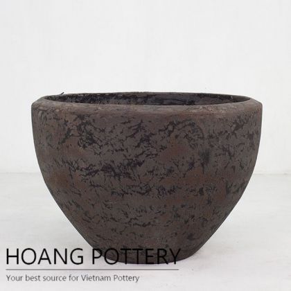 Beautiful rustic cement bowl planter ( HPR021)