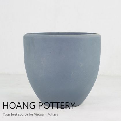 Blue cement painting pots