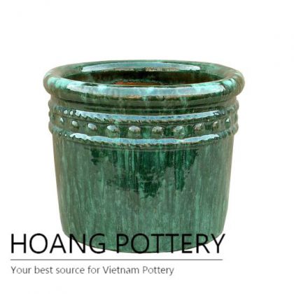 Best vietnam round green ceramic pot