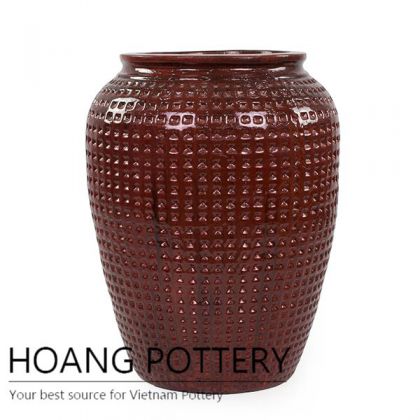 Big jar red ceramic planter pot