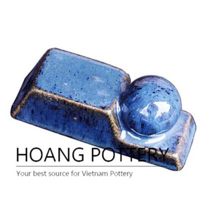 Blue ball ceramic pot feet