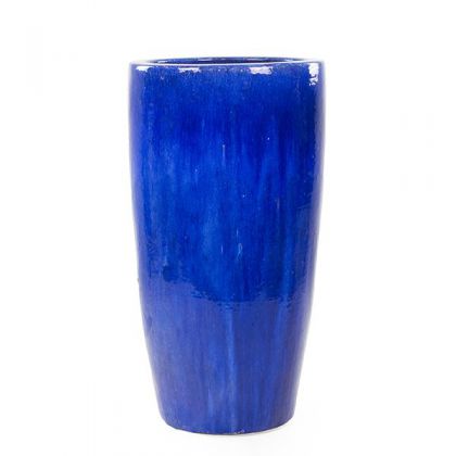 Blue tall round pots