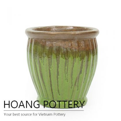 Garden ceramic round planter pot