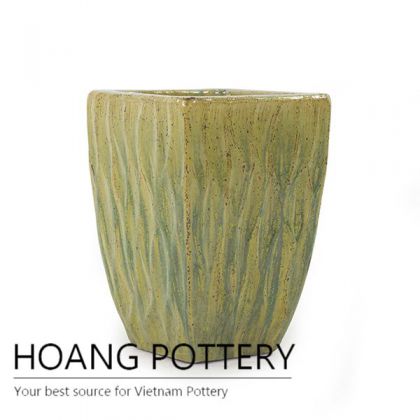 Low Square ceramic planter from Vietnam