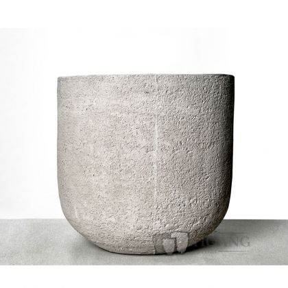 Grey Round Cement Pots