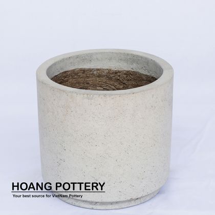 Cylinder Natural Cement Pot