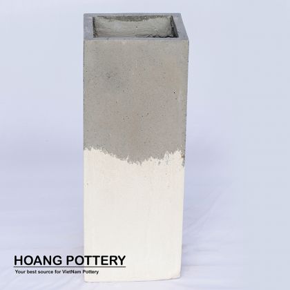 Mixed-color Cuboid Cement Pot