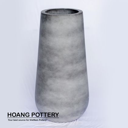 Grey Painting Cement Pot
